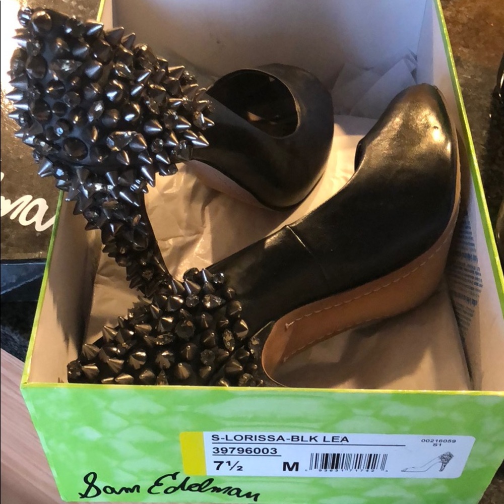 Sam Edelman blk leather shoes 7.5